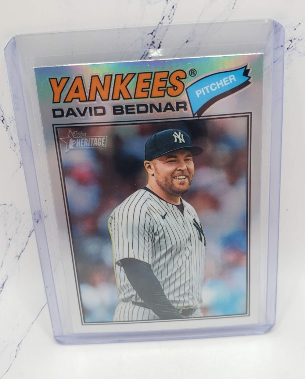 2026 Topps Heritage - David Bednar #207 Chrome Refractor Yankees